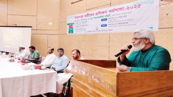 ক্যাম্পাসের শৃঙ্খলা জোরদারে নিরাপত্তা কর্মীদের প্রশিক্ষণ দিচ্ছে শাবিপ্রবি