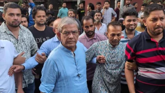 আহতদের দেখতে বার্ন ইনস্টিটিউটে মির্জা ফখরুল