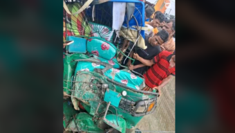 বাহাদুরপুরে বাস-অটোরিকশা সংঘর্ষে নিহত ২, আহত ৩