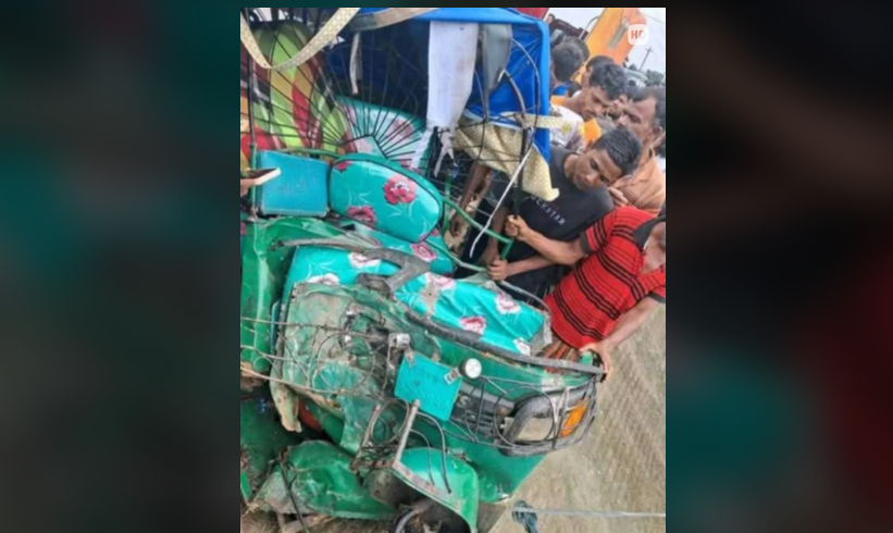 বাহাদুরপুরে বাস-অটোরিকশা সংঘর্ষে নিহত ২, আহত ৩