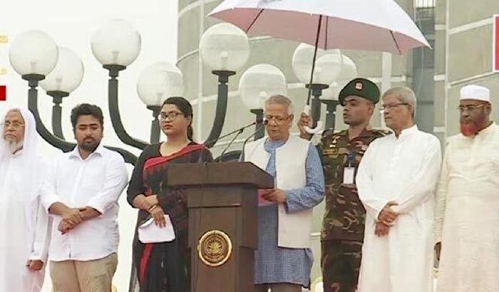 জুলাই ঘোষণাপত্র পাঠ করলেন প্রধান উপদেষ্টা, যা আছে এতে
