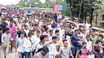 দিরাইয়ে নাছির চৌধুরীর সমর্থনে ঢাক-ঢোলের বর্ণাঢ্য শোভাযাত্রা