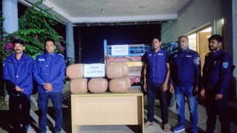 শান্তিগঞ্জ থানা পুলিশের বিশেষ অভিযানে বিপুল পরিমাণের গাজা উদ্ধার