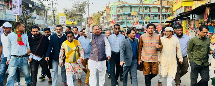 গোলাপগঞ্জ-বিয়ানীবাজারজুড়ে ধানের শীষের ‘ঢেউ’