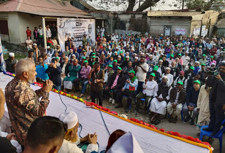 গোয়াইনঘাটে আরিফুল হক চৌধুরীর গণসংযোগ-সমাবেশ