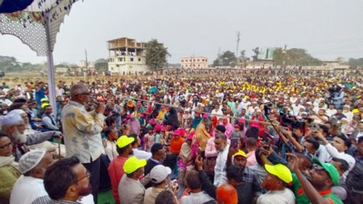 কোম্পানীগঞ্জে আরিফুল হক চৌধুরীর সমাবেশে জনতার ঢল