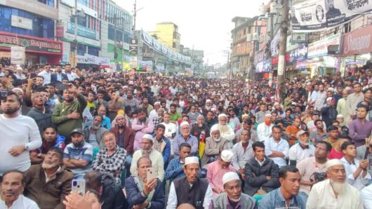 ধানের শীষের মুহুর্মুহু স্লোগানে কাঁপলো বিয়ানীবাজার