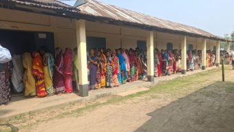 রাজনগরে সরব উপস্থিতি নারী ভোটারদের